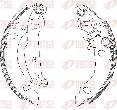 Produktbild von REMSA Bremsbackensatz Trommelbremse Hinten für FORD Fiesta Mk5 Schrägheck (JH1, JD1, JH3, JD3) 4138.00