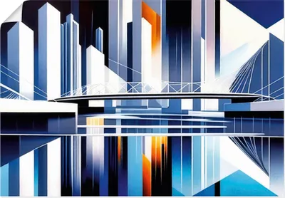 Produktbild von ARTland Poster Metropolitan Bridge Größe: 70x50 cm