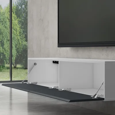 Produktbild von doporro TV Lowboard hängend Fernsehschrank Wohnzimmer | TV-Schrank hängend Fernsehtisch Hängeschrank 240cm Fernsehschrank02