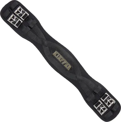 Produktbild von Kieffer Sattelgurt Air-Tex Dressurgurt schwarz Kurzgurt mit Rollschnallen 55cm