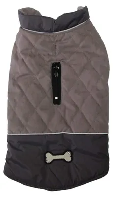 Image de Manteau imperméable pour chien, chaud, en coton, gris, taille XXL
