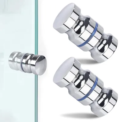Immagine prodotto di 2 maniglie in acciaio inossidabile per porte doccia in vetro