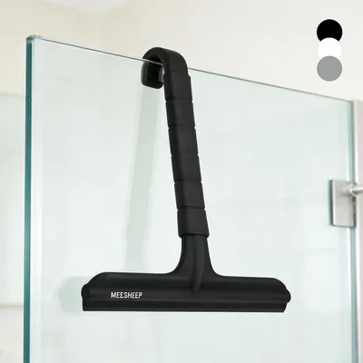 Produktbild von Duschabzieher Silikon Schwarz mit Haken 20 cm
