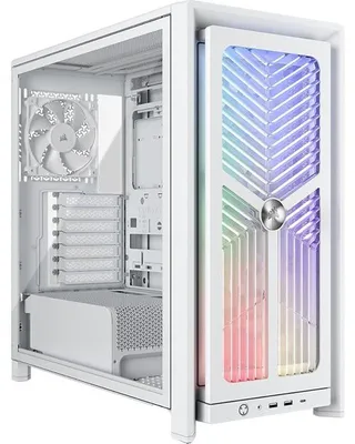 Produktbild von PC-Gehäuse CORSAIR 4000X RGB - Midi-Tower - mit 4 RS120-Lüftern - Weiß