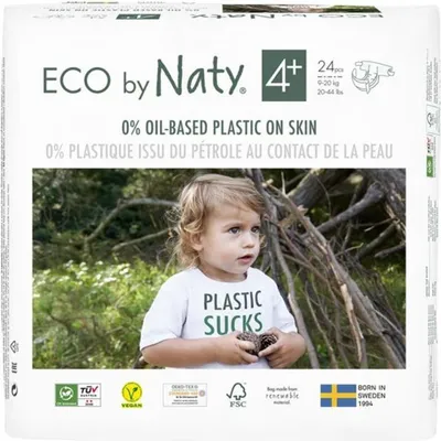 Produktbild von Eco by Naty Ökowindeln Größe 4+ Monatspackung 144 Windeln