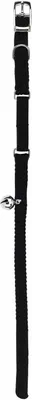 Image de Collier pour chat en nylon avec élastique et clochette 30 cm noir