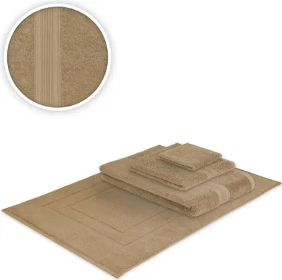 Produktbild von Handtücher Kombi Bade Set 4teilig 500 g/m² Frottee Sand