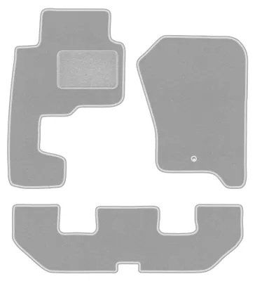 Image de Tapis de sol en moquette pour Land Rover Discovery III 2004-2009 (Suv 7os) – jeu 4 pièces, gris, sur mesure – Wielganizator OSLO