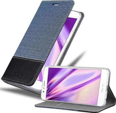 Produktbild von Cadorabo Hülle für Honor 8 / 8 PREMIUM Schutzhülle in Blau Handy Hülle Etui Book Case Cover