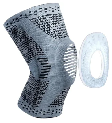 Imagen del producto de Juego de 2 rodilleras con compresión y almohadilla para la rótula (talla L)