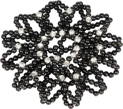 Produktbild von Harrys Horse Haarnetz Crystal schwarz mit Kunstperlen und Kristallen