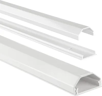 Produktbild von Hama Alu-Kabelkanal eckig, 110/3,3/1,7 cm, Weiß
