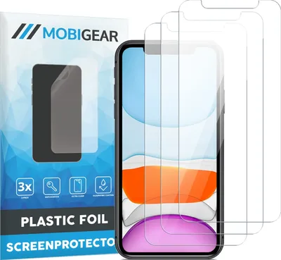 Produktbild von Mobigear iPhone 11 Pro Max Displayschutz Schutzfolie - Hüllenfreundlich (3er Pack)