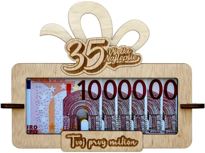 Obrázok produktu pre Tabuľka na peniaze Tvoj prvý milión k 35