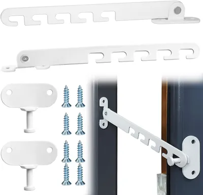 Produktbild von Fenstersicherung Kippfenster, verstellbar, Metall, weiß, für die Sicherheit