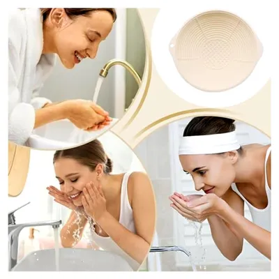 Produktbild von Faltbare Silikon-Eisschale für das Gesicht | Beruhigende Hautreinigung | Wasserbecken für Frauen und Mädchen, ideal für Spa, Morgensroutine und Reisen