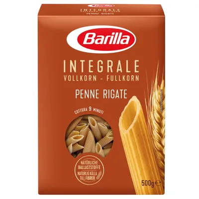 Zdjęcie produktu dla Barilla Integrale Pasta Pennette Rigate makaron pełnoziarnisty 500g