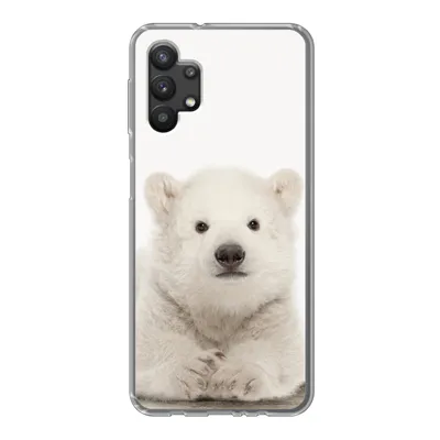 Produktbild von MuchoWow® Handyhülle Schutzhülle Hülle für Samsung Galaxy A32 5G Eisbär - Tiere - Kinder - Weiß - Jungen - Mädchen Silikon Softcase Handy Hülle - Softcase