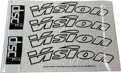 Image de Kit d'autocollants Vision pour roue Metron Disc 28 pouces noire - amélioration esthétique...