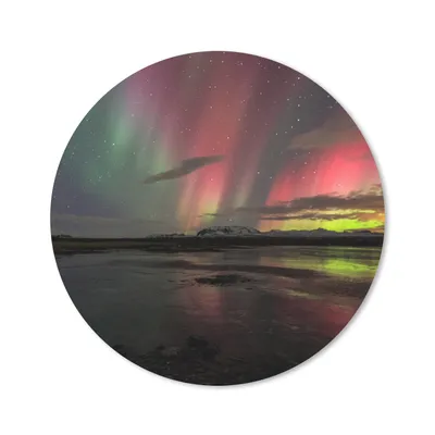 Produktbild von MuchoWow® Mauspad Mousepad Nordlichter - Island - Farben 40x40 cm - Mousepads - Maus Mat - Pad - Mausunterlage - Schreibtisch Accessoires