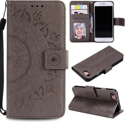 Immagine prodotto di Custodia per Apple iPhone SE 2020/2022 Custodia per cellulare Custodia Flip Case Mandala Rose
