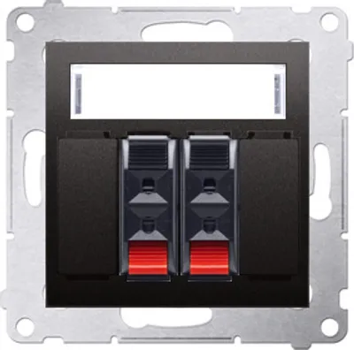 Immagine prodotto di Scatola di derivazione per altoparlanti Inserti per moduli a 2 canali antracite opaco Contatto Simon 54 Premium DGL32.01/48
