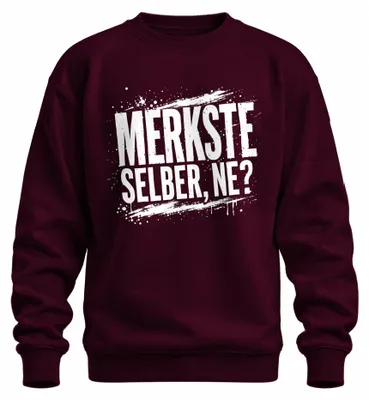 Imagen del producto de ¿Te das cuenta tú mismo? Frase divertida, sarcástica, declaración, humor. Sudadera, color burdeos, talla M