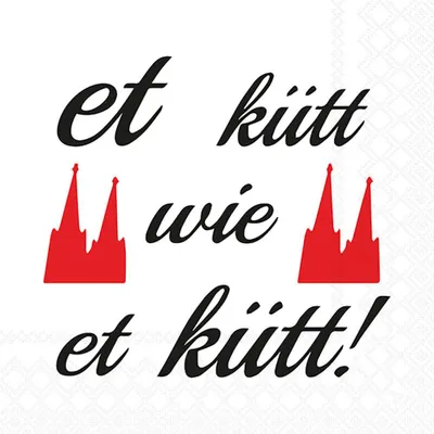 Produktbild von Servietten 33x33 cm - Et kütt wie et kütt - Köln - Karneval