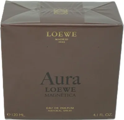 Produktbild von LOEWE Perfumes Aura Magnética Classic, Frauen, 120 ml, Spray, ALCOHOL – PARFUM (FRAGRANCE) – AQUA (WATER) – ETHYLHEXYL METHOXYCINNAMATE – BHT – BUTYL..., 1 Stück(e)