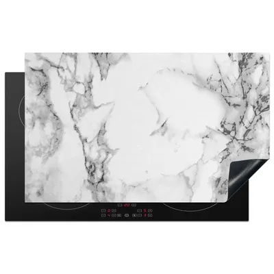 Obrázek produktu pro KitchenYeah® Kryt varné desky mramor - kámen - bílá - šedá - černá - mramorový vzhled, 85x52cm, dekorace do kuchyně, keramický kryt varné desky, krycí deska na varnou desku