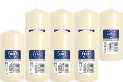 Zdjęcie produktu dla Świeca walec BISPOL Aura 20H 10CM SW50/100 ECRU 8szt.