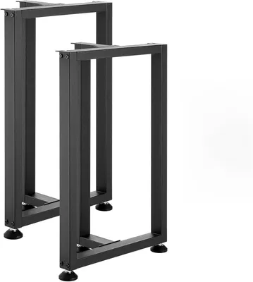 Produktbild von Tischkufen im 2er-Set, T-förmiges Tischuntergestell, Tragfähigkeit bis 1000 kg, Tischbeine aus Kohlenstoffstahl, Schwarz