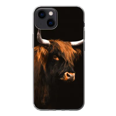 Produktbild von MuchoWow® Handyhülle Schutzhülle Hülle für iPhone 13 Schottischer Highlander - Vlies - Kuh Silikon Softcase Handy Hülle - Karteninhaber