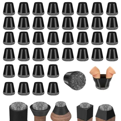 Produktbild von Stuhlfußkappen Stuhlbeinkappen Möbelgleiter - Rund - 14 bis 20 mm - Silikon - 40 Stück
