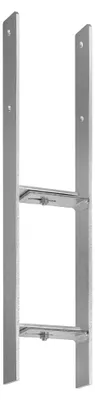Produktbild von BirnePower H-Pfostenanker Verstellbar 100-170mm Schwerlast Einbetonieren Feuerverzinkt 600mm Länge 5mm Stärke (4 Stück)