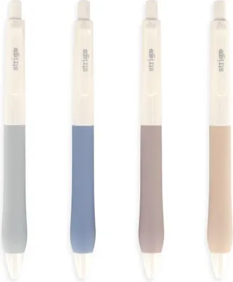 Zdjęcie produktu dla Długopis żelowy Strigo Silence Click niebieski 0.7 mm 24 sztuki