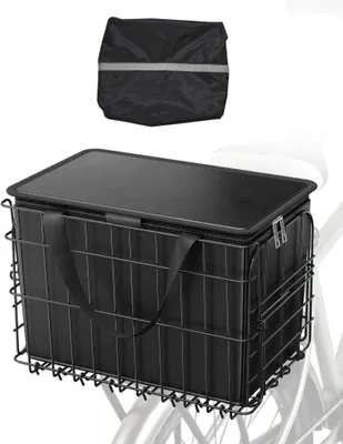 Produktbild von Hinterrad-Fahrradkorb Gepäcknetz - Gepäckträgerkorb 340x210x225mm für Fahrradzubehör