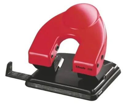 Productafbeelding van Leitz 177017 Locher D25, geschikt voor 25 vellen, met aanslagrail, rood