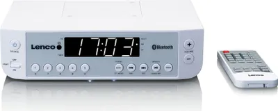 Produktbild von Lenco KCR-100WH - FM-Küchenradio mit Bluetooth®, LED-Beleuchtung und Timer - Weiß
