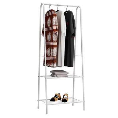 Produktbild von Kleiderständer Garderobenständer Kleiderstange Standgarderobe 59.5*36.5*160cm Weiß
