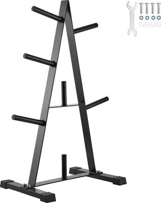 Image de VEVOR Support pour disques d'haltères à cadre A pour disques d'haltères 1 pouce, arbre pour disques d'haltères, capacité de charge 227 kg, support de rangement pour poids, support de rangement pour haltères longs