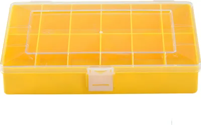 Produktbild von Sortierkasten Hünersdorff Compact 170x250x46mm 12 Fächer, gelb