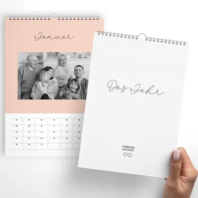 Produktbild von heaven+paper® Fotokalender DIN A4 COZY immerwährend, Wandkalender mit Spiralbindung