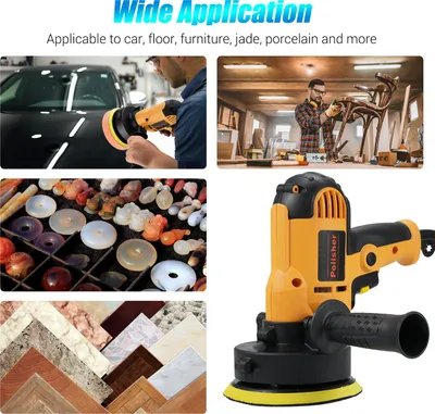 Zdjęcie produktu dla 5-inch Electric Car Polisher Kit 700W Auto Car Buffer 600-3700RPM Variable Polishing Machine with Auxiliary Handle Sponge Wool Bonnet Pads Rotary Tool for Floor Furniture Ceramic Jade