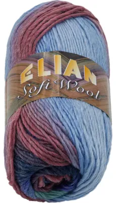 Zdjęcie produktu dla Przędza SOFT WOOL - 100 g / 134 m - niebieska, różowa