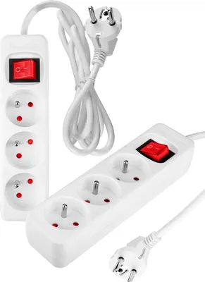 Zdjęcie produktu dla Przedłużacz listwa z wyłącznikiem 3x1,5mm2 3G 3m biały on/off NEO