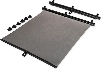 Produktbild von alca® Auto-Sonnenrollo 2 x 52 x 55 cm Autofenster Sonnenblende UV Schutz mit Saugnapf & Einhand-Einrollfunktion Sonnenschutz Auto Lkw Babys Kinder