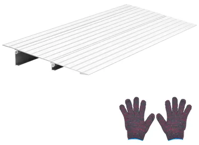 Zdjęcie produktu dla Rampa progowa VEVOR, 248 x 864 x 50,8 mm, rampa dla wózków inwalidzkich wykonana ze stopu aluminium o nośności 360 kg, rampa krawężnikowa do schodów domowych, przeznaczona dla wózków inwalidzkich, skuterów, chodzików, rowerów i trójkołowych pojazdów