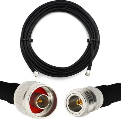 Produktbild von N Stecker auf N Buchse 30m Koaxialkabel — Vollkupfer HF400 Flexibles Verlängerungskoax 50 Ohm (LMR400 UF UltraFlex Äquivalent) — für WiFi LTE GSM 4G 5G 6G Mobile WLAN Router Antenne