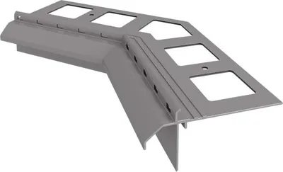 Zdjęcie produktu dla Renoplast Profil okapowy aluminiowy K20R, Do posadzki żywicznej na tarasy i balkony, Kąt wewnętrzny 135°, Szary